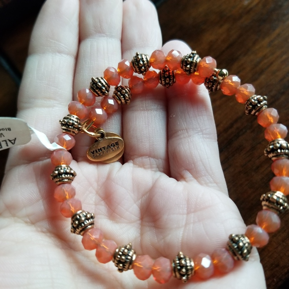 Alex and Ani orange bracelet